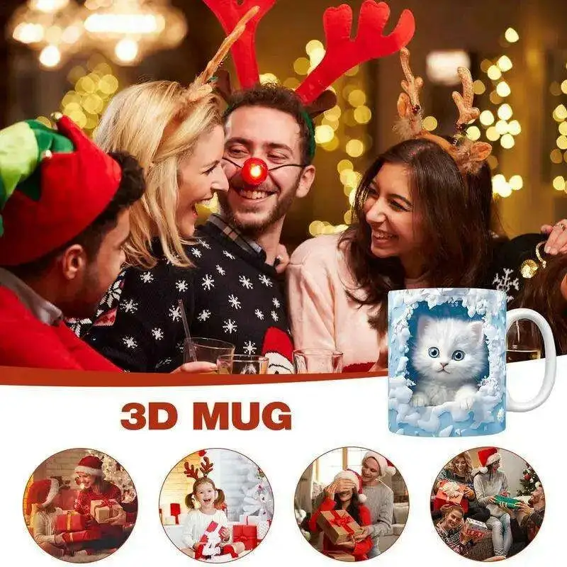 Ceramic Cat Drinkware Set