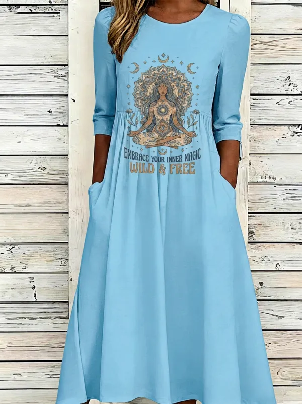 Yoga Spiritual Mandala Lotus Dress