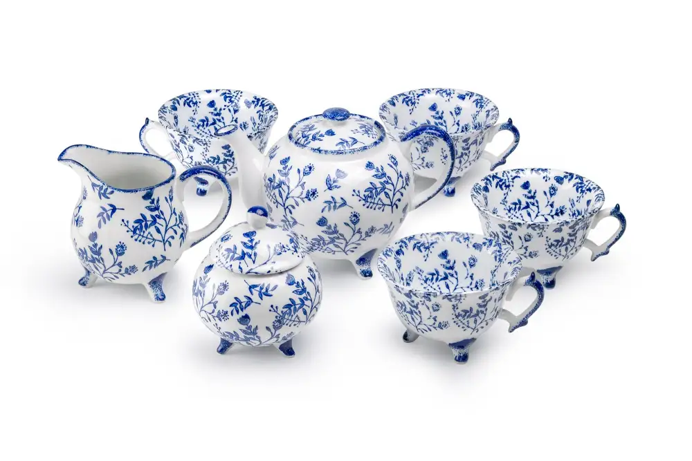 Botanical Three-Foot Porcelain Tea Set