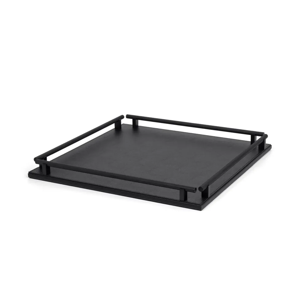 Square Leather Tray