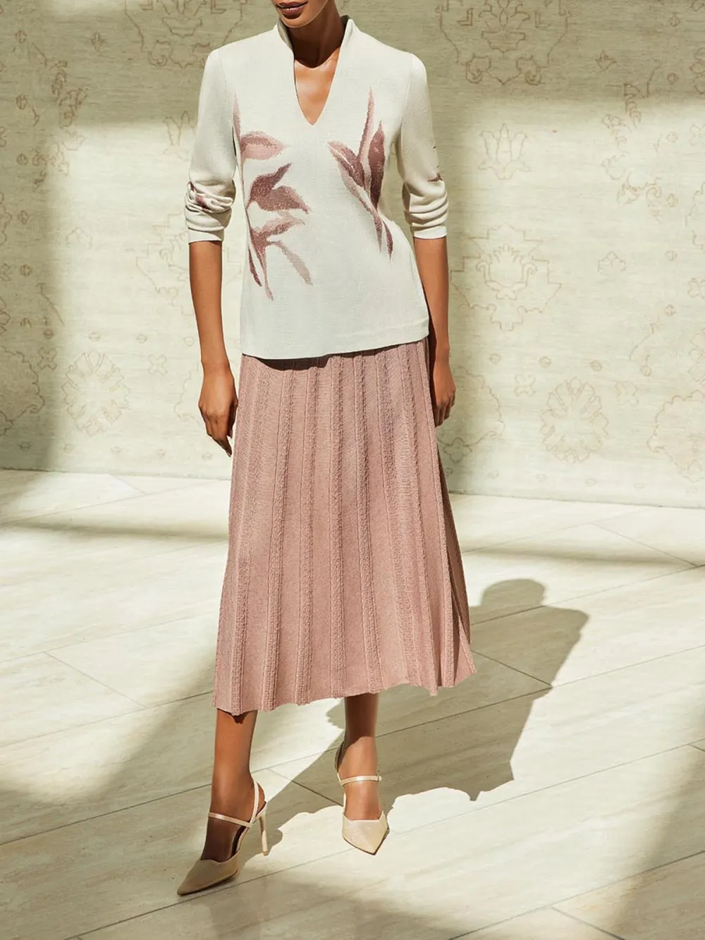 Solid Color Mid Length Skirt