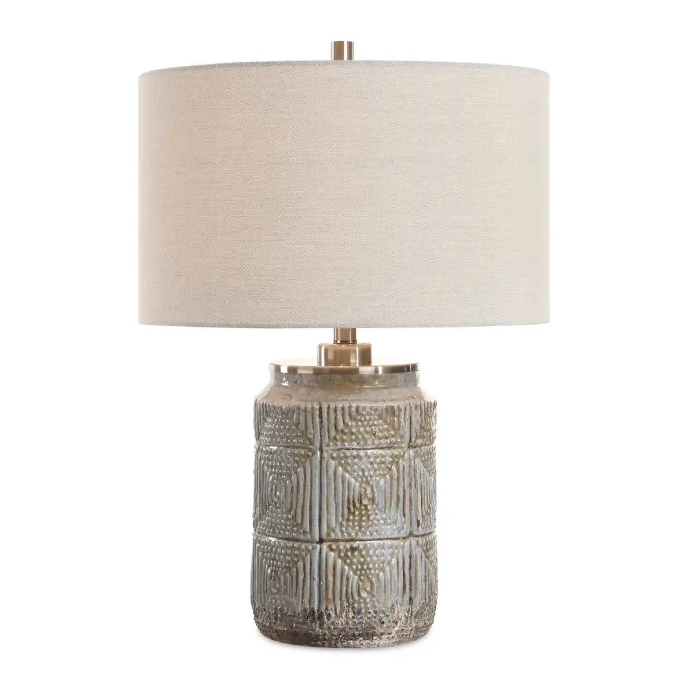 Etched Ceramic Table Lamp
