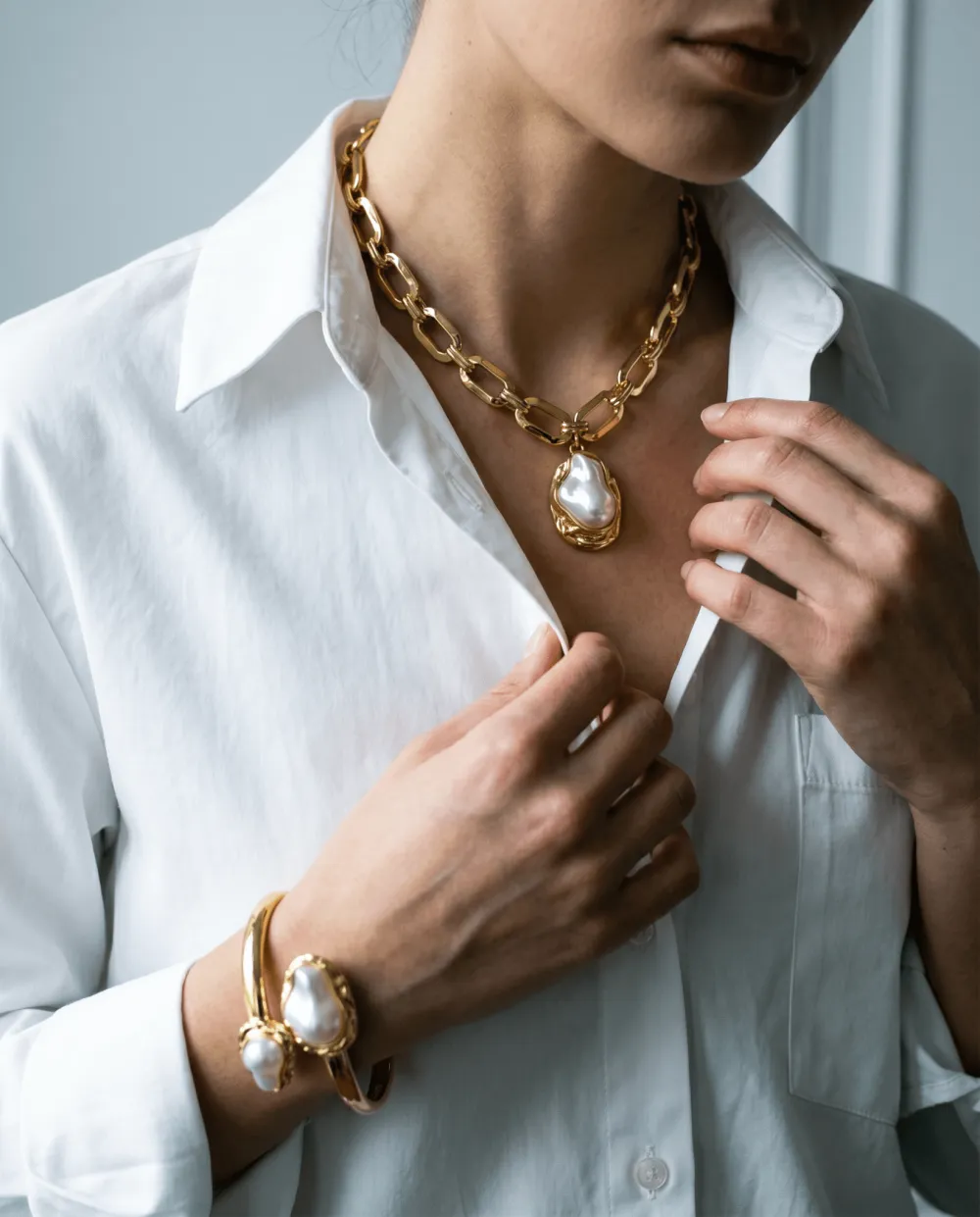 Pearl Chain Fashion Necklace