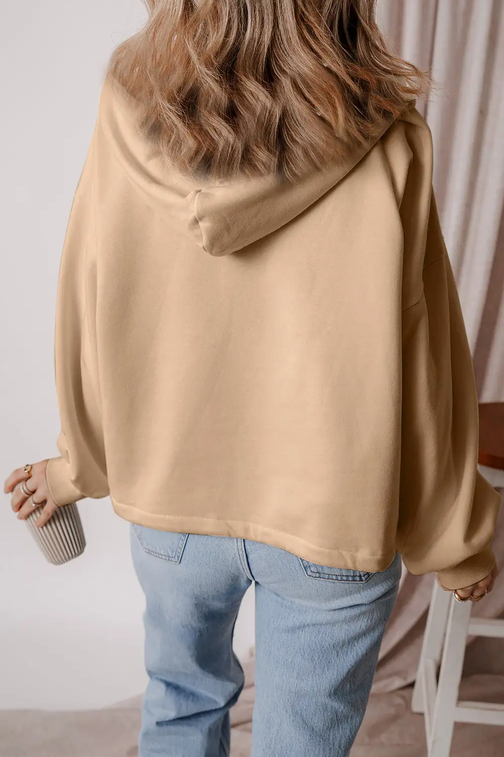 Half-Zip Pocketed Hoodie