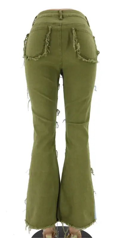 High Waist Skinny Fitted Flare Jeans