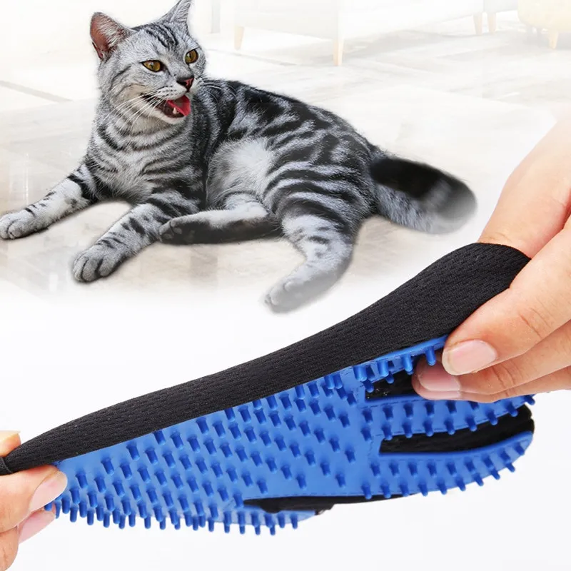 Pet Hair Remover Gloves Cat Dog Massage Bathing Cleaning