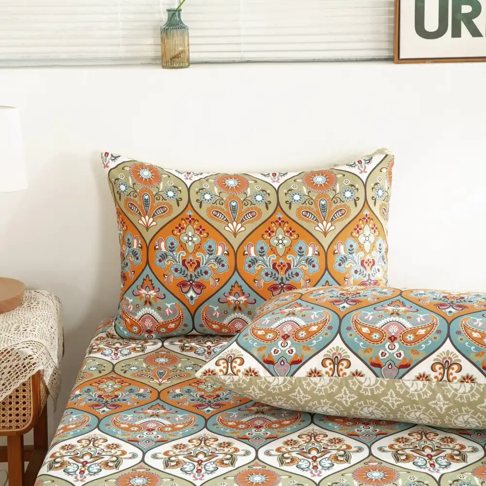 Floral Paisley Bohemian Botanical Sheet Bedding Set