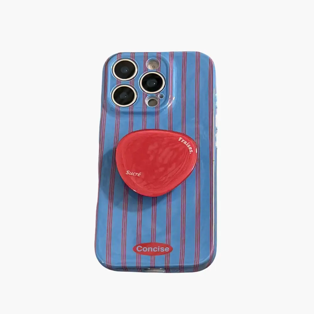 Graphic Glossy Raised Grip Phone Case
