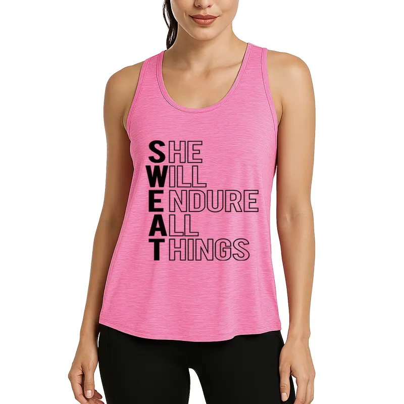 She Will Endure All Things Athletic Tank