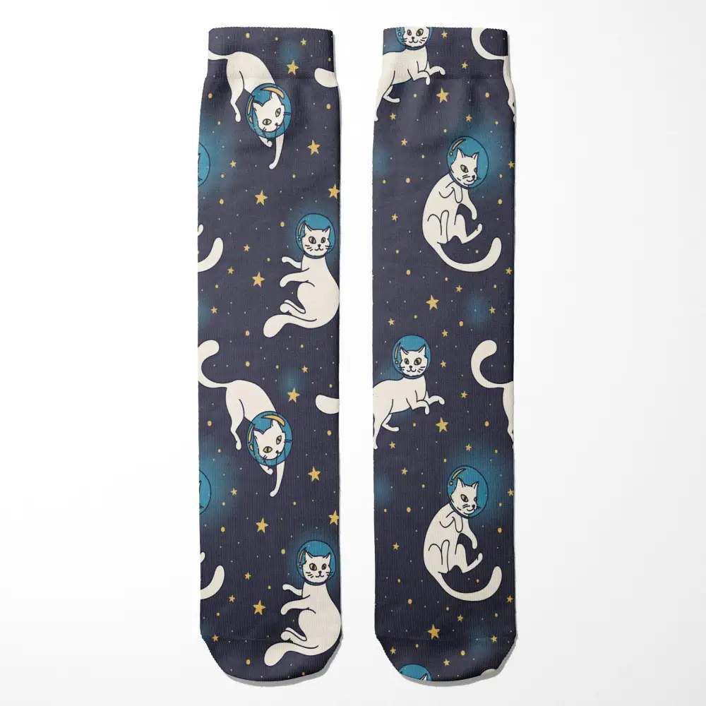 Space Cat Crew Socks