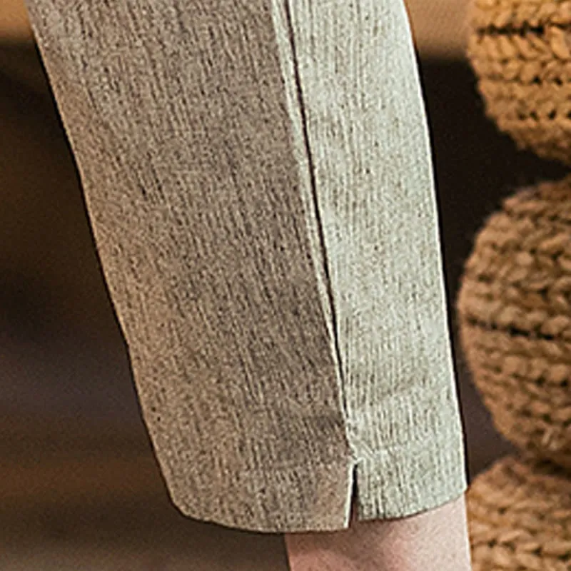 Drawstring Elastic Waist Pants