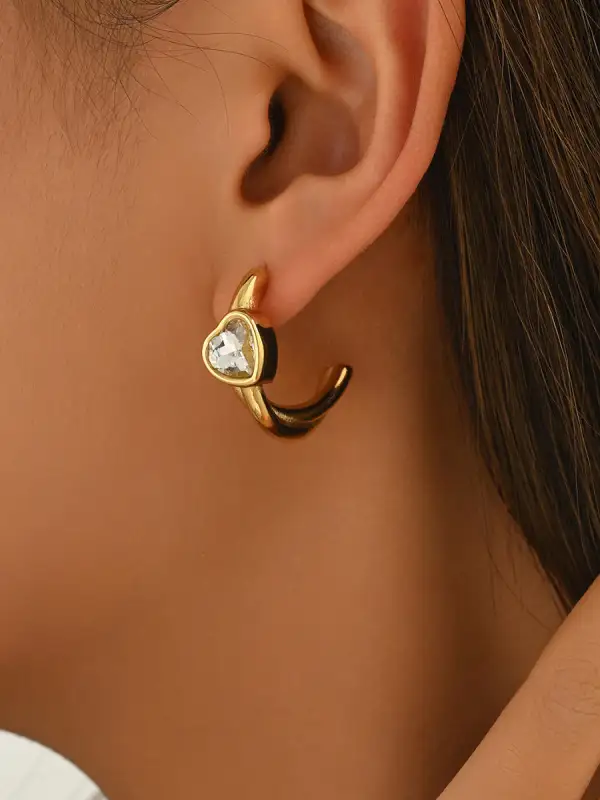 Heart Accent Earrings