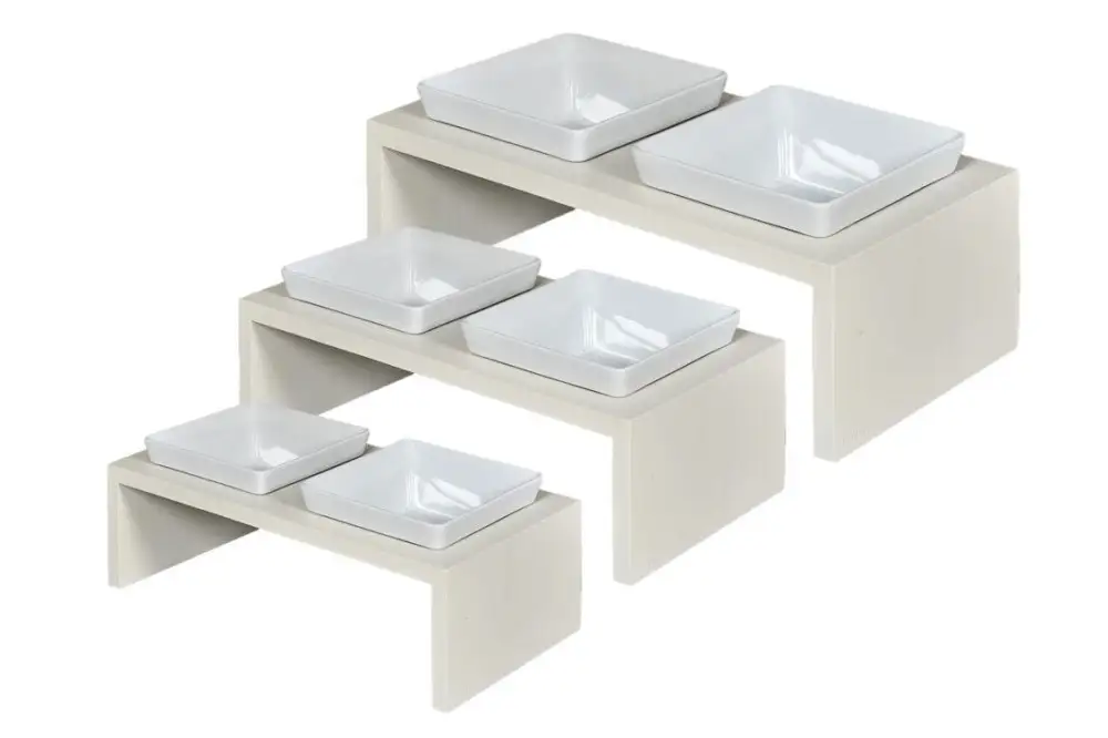 Wooden Double Pet Feeder