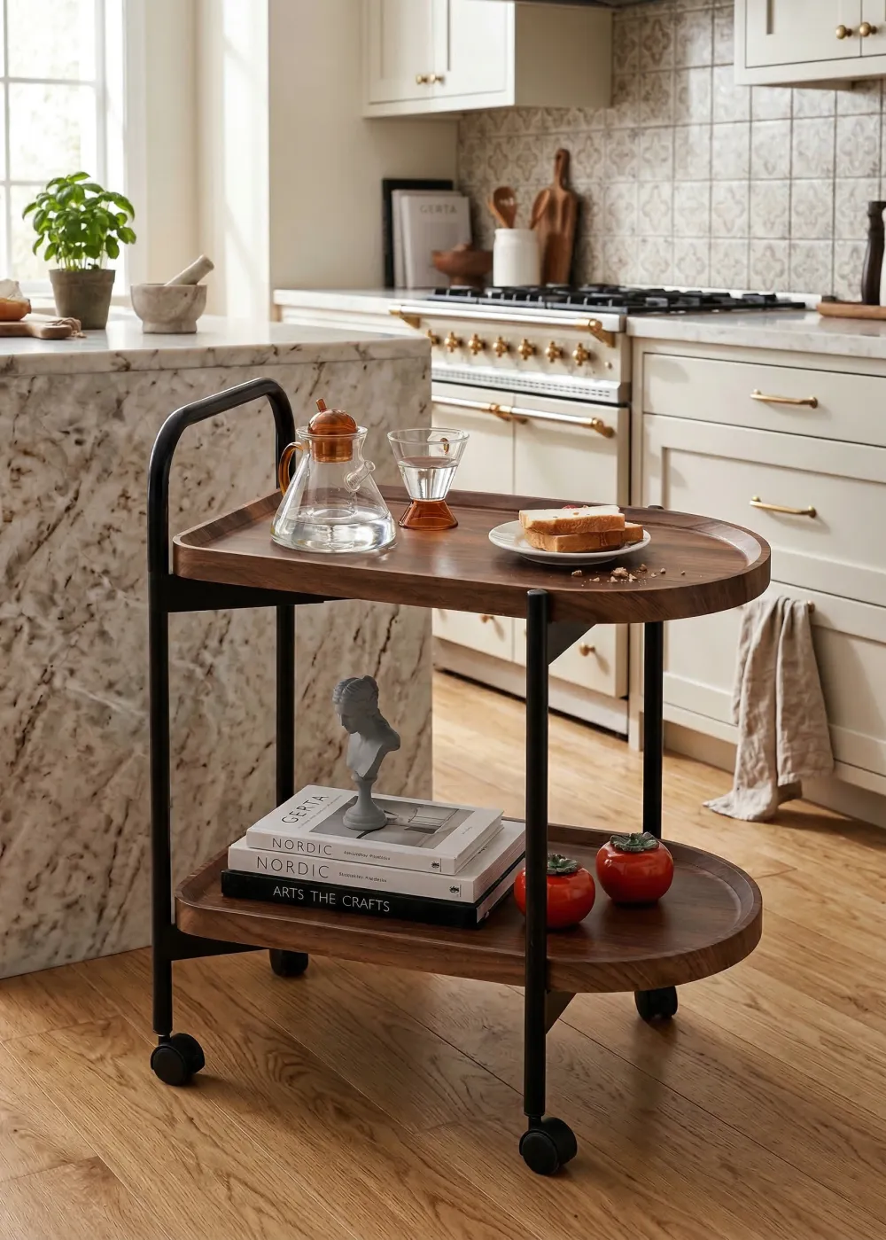 Brown  Utility Trolley