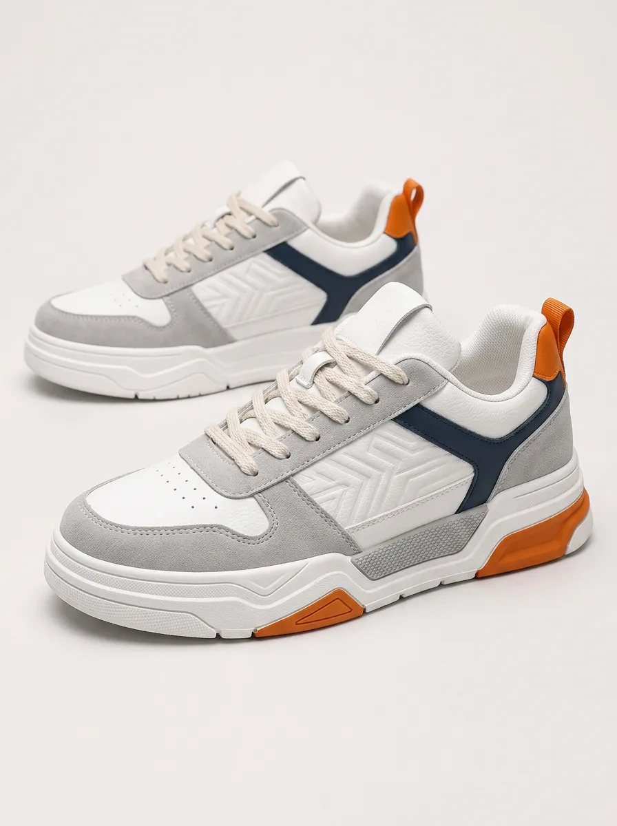 Men's Casual Colorblock Geometric Pattern Patterned Skate Shoes