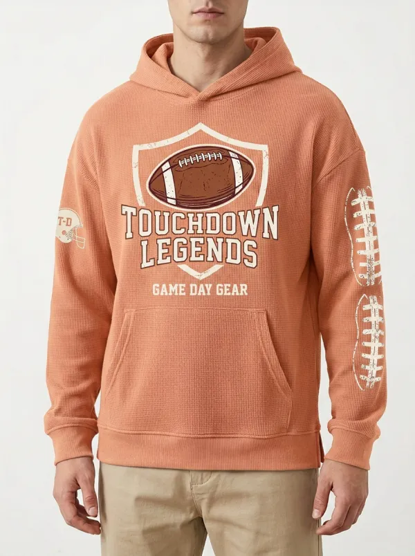 Football Graphic Casual Hoodie
