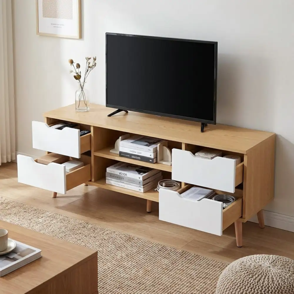 Contemporary TV Storage Console