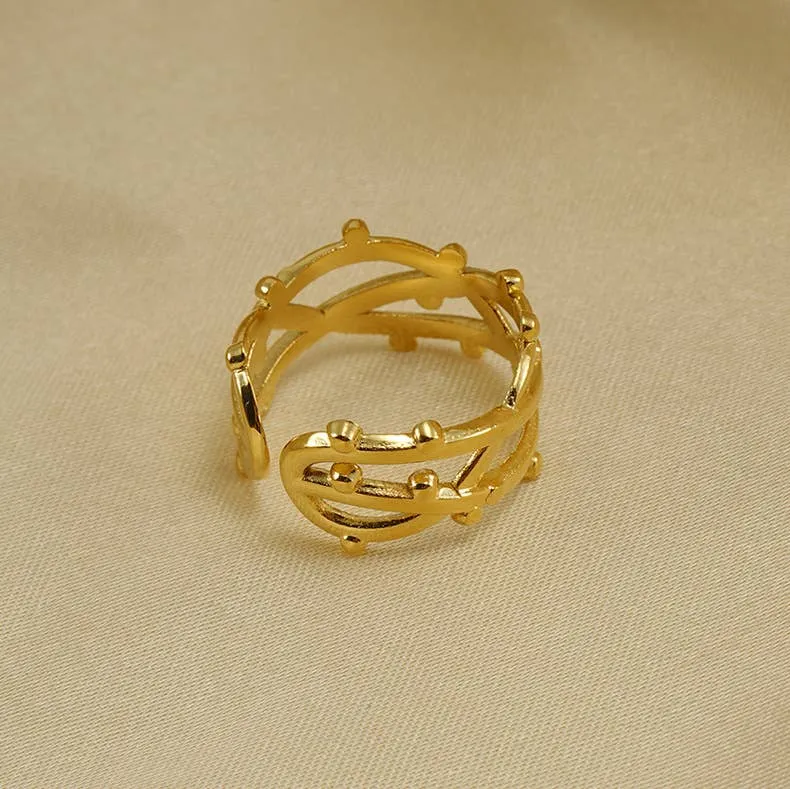 Metal Geometric Band Ring
