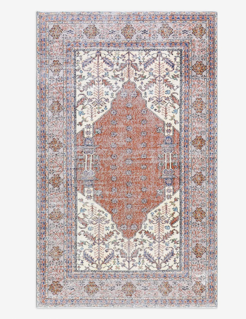 Rich Striking Handcrafted Turkish Inspired Hand Knotted Wool Area Rug