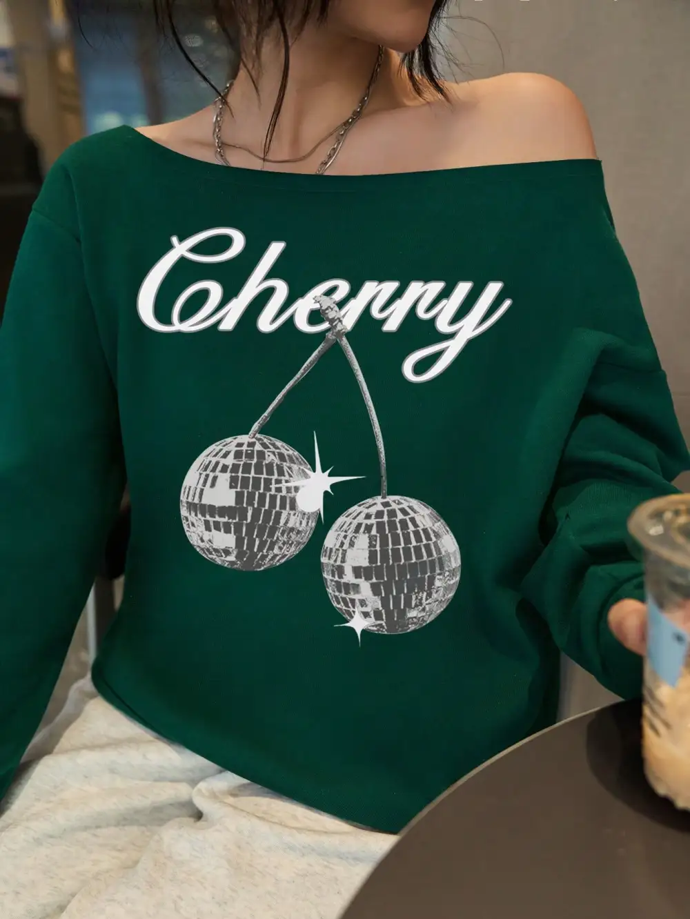 Women Raglan Sleeve Relaxed Fit Sweatshirt
