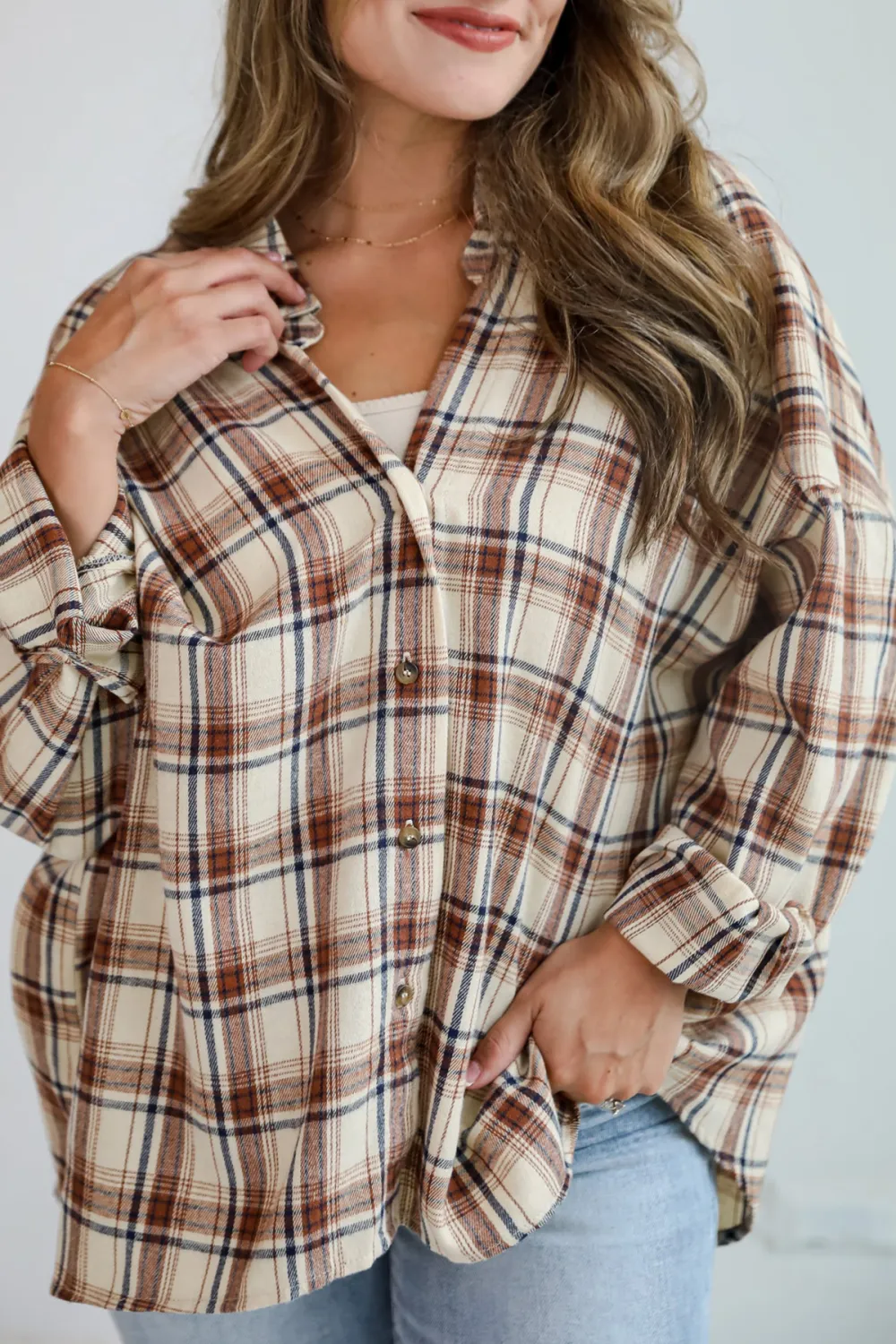 Classic Beige Plaid Flannel