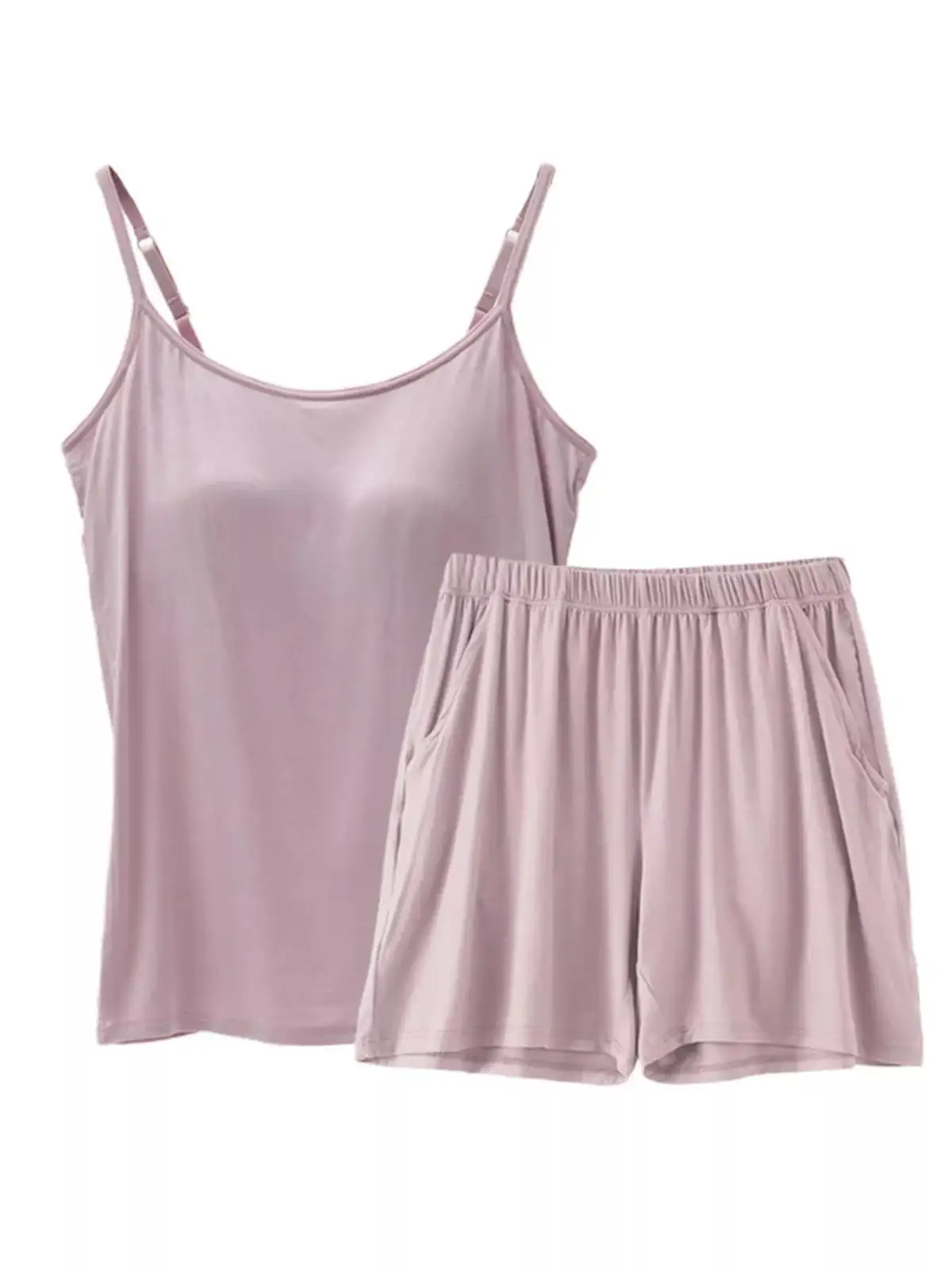 Classic Refined Pocketed Top and Shorts Matching Set
