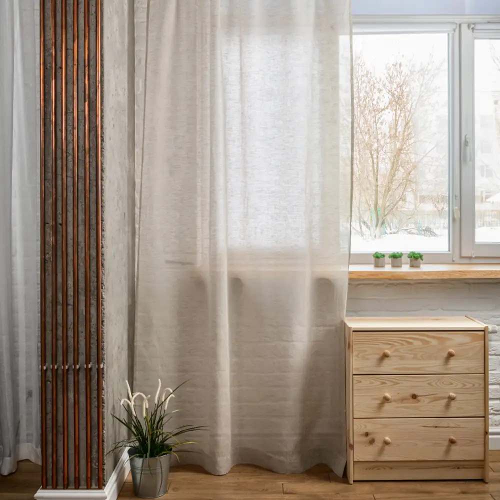 Sheer Voile Rod Pocket Curtain