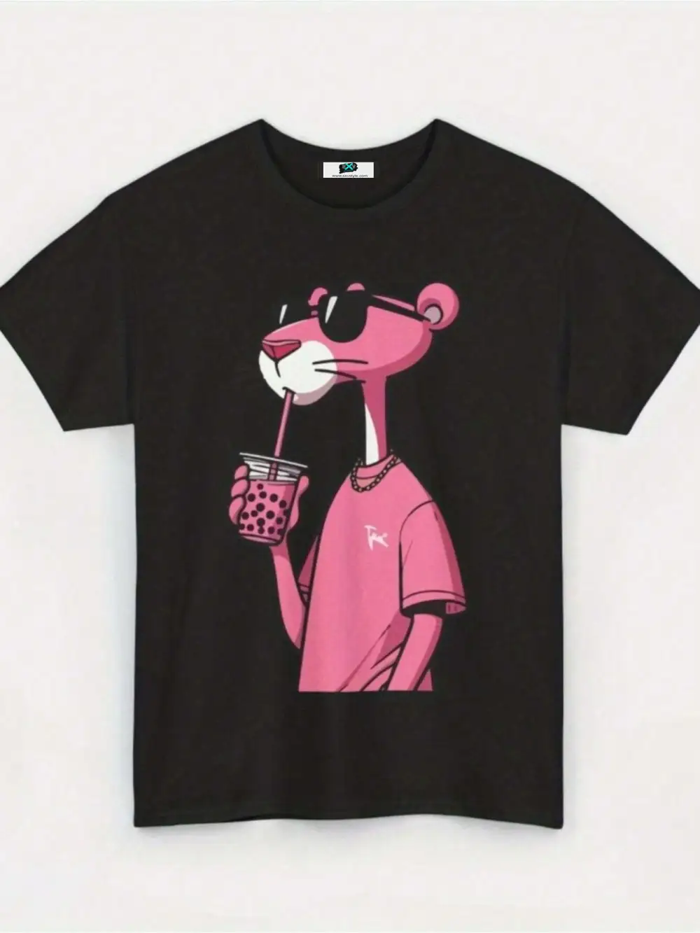 Pink Panther Cotton Character Graphic Cotton Graphic Oversized T-Shirt