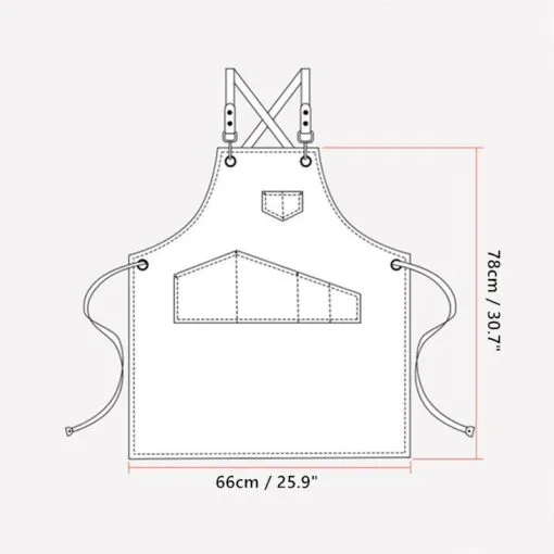 Structured Canvas Crossback Kitchen Work Apron