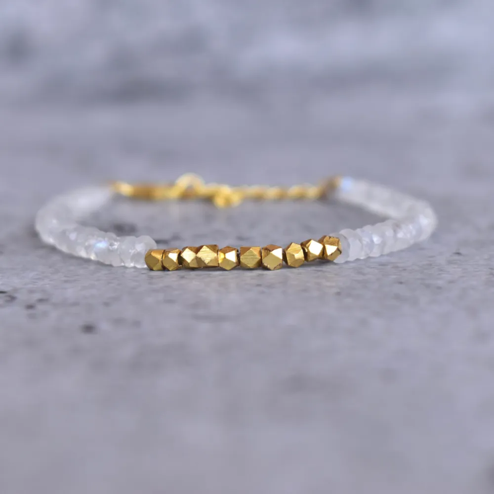 Statement Feminine Moonstone Bracelet
