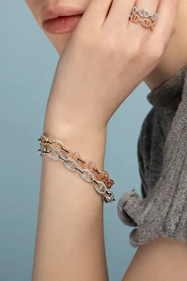 Linked Stacked Link Bracelet