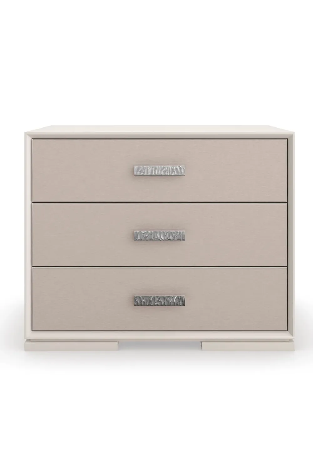 Refined Vinyl Drawer Nightstand