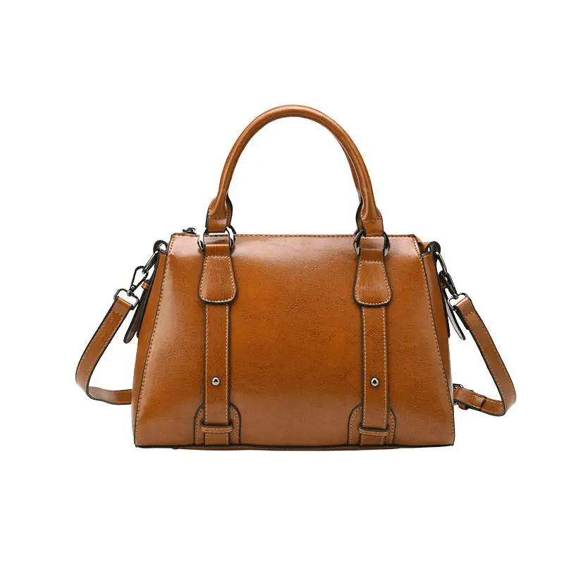 Structured Leather Crossbody Bag