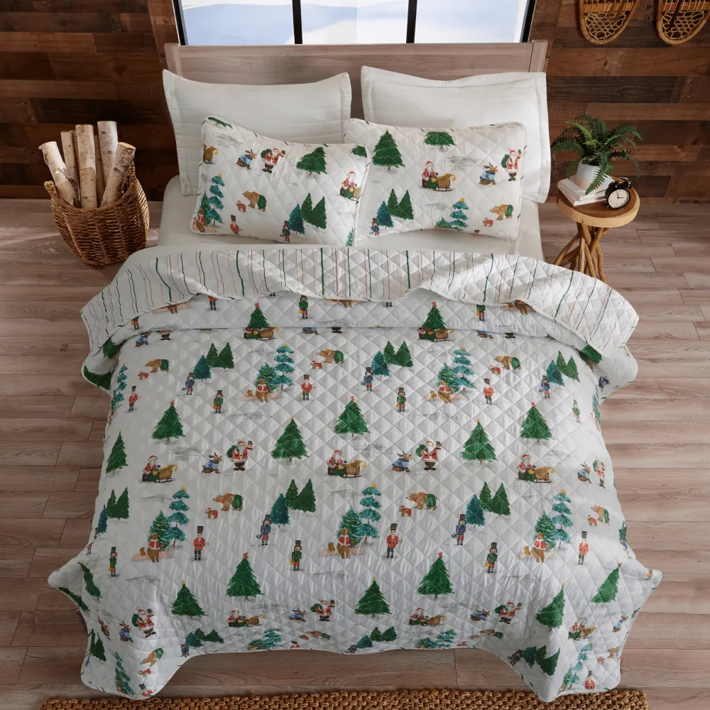 Collected Reversible Quilted Quilt Set