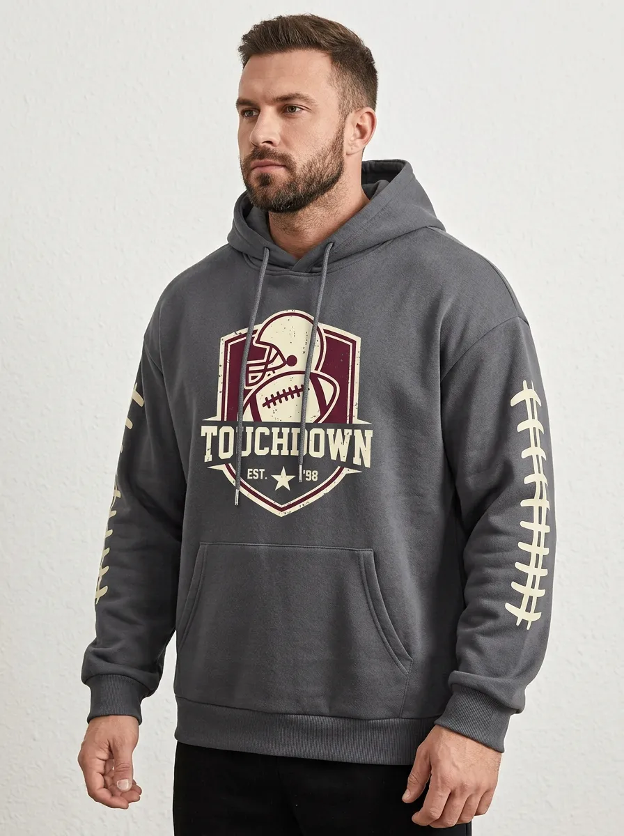 Men's American Football Touchdown Shield Hoodie