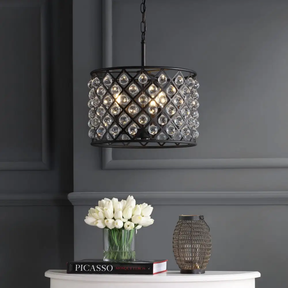 Crystal/metal LED Pendant