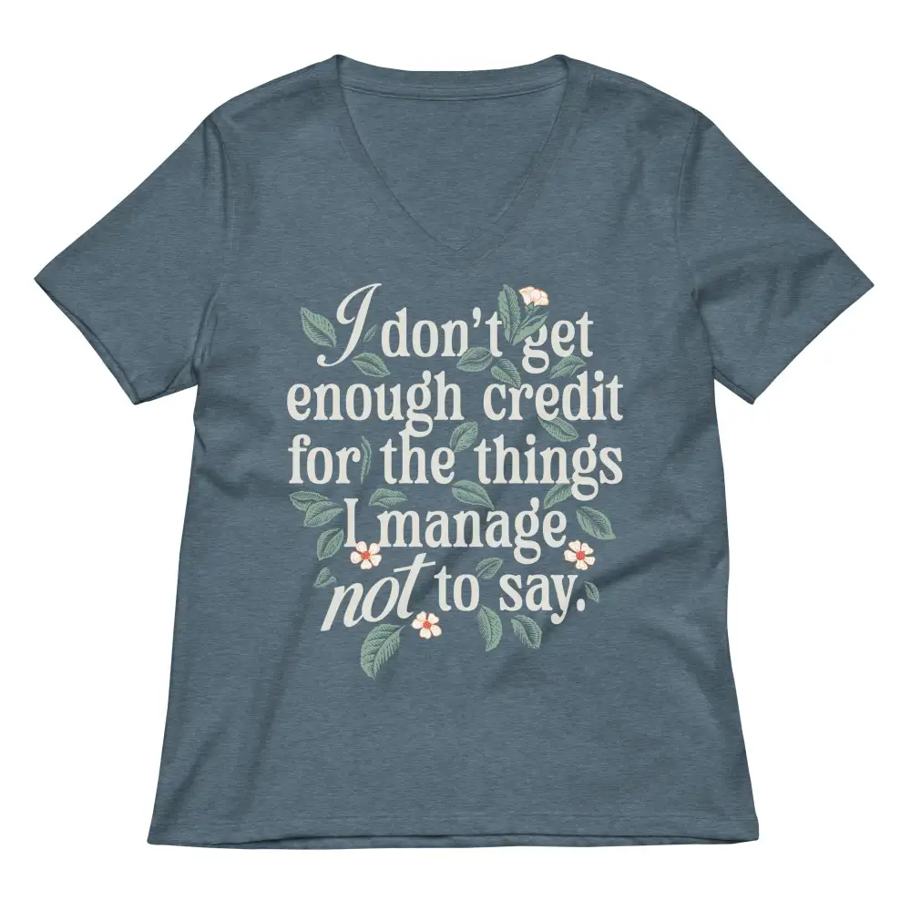Quiet Thoughts V Neck Tee