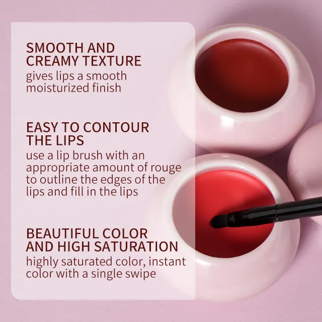 Vegan Cruelty Free Mousse Matte Lip Mud Moisturizing Velvet Red Lip Cream