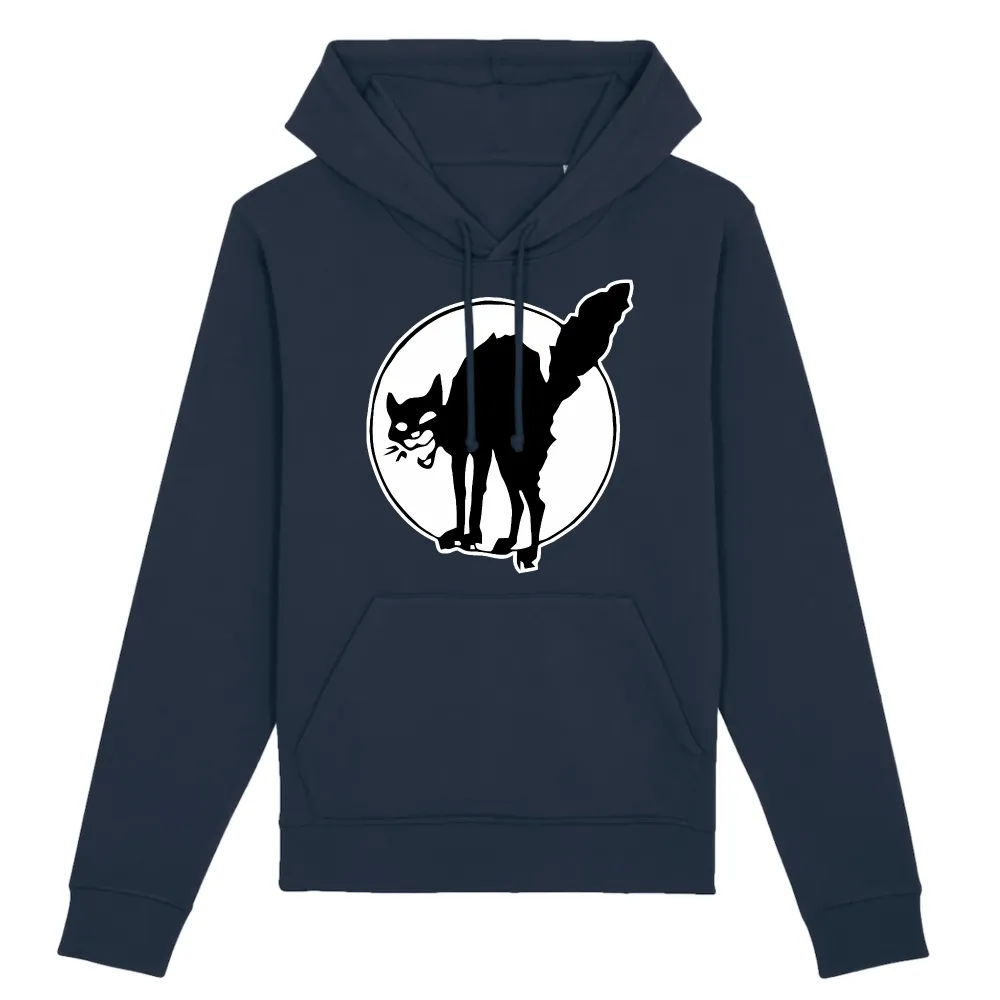 Rebel Cat Graphic Pullover Hoodie