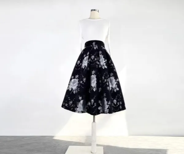 Neat Neat Everyday Casual Embroidered Skirt