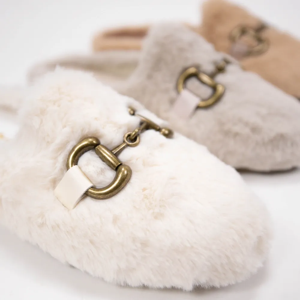 Fuzzy Women's Casual Mules