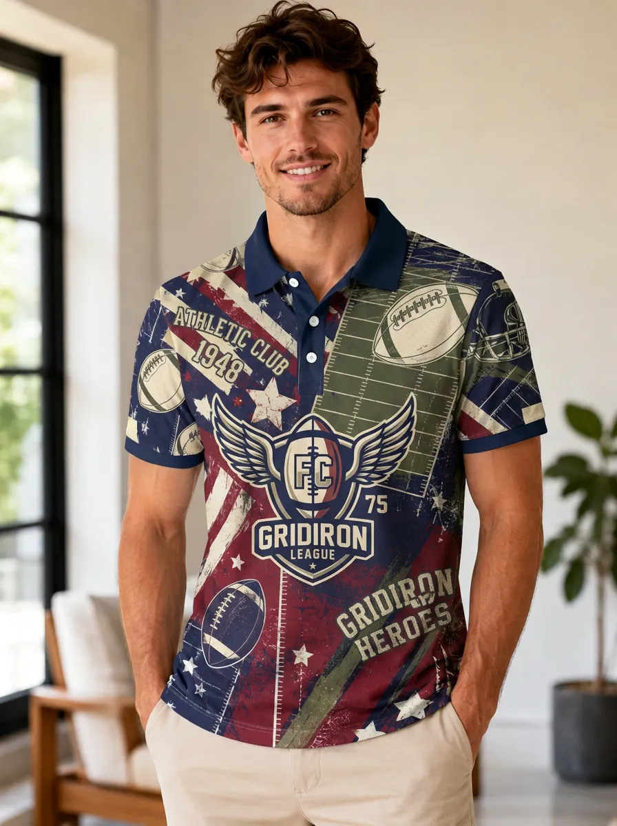 Men's Gridiron League Polo Shirt