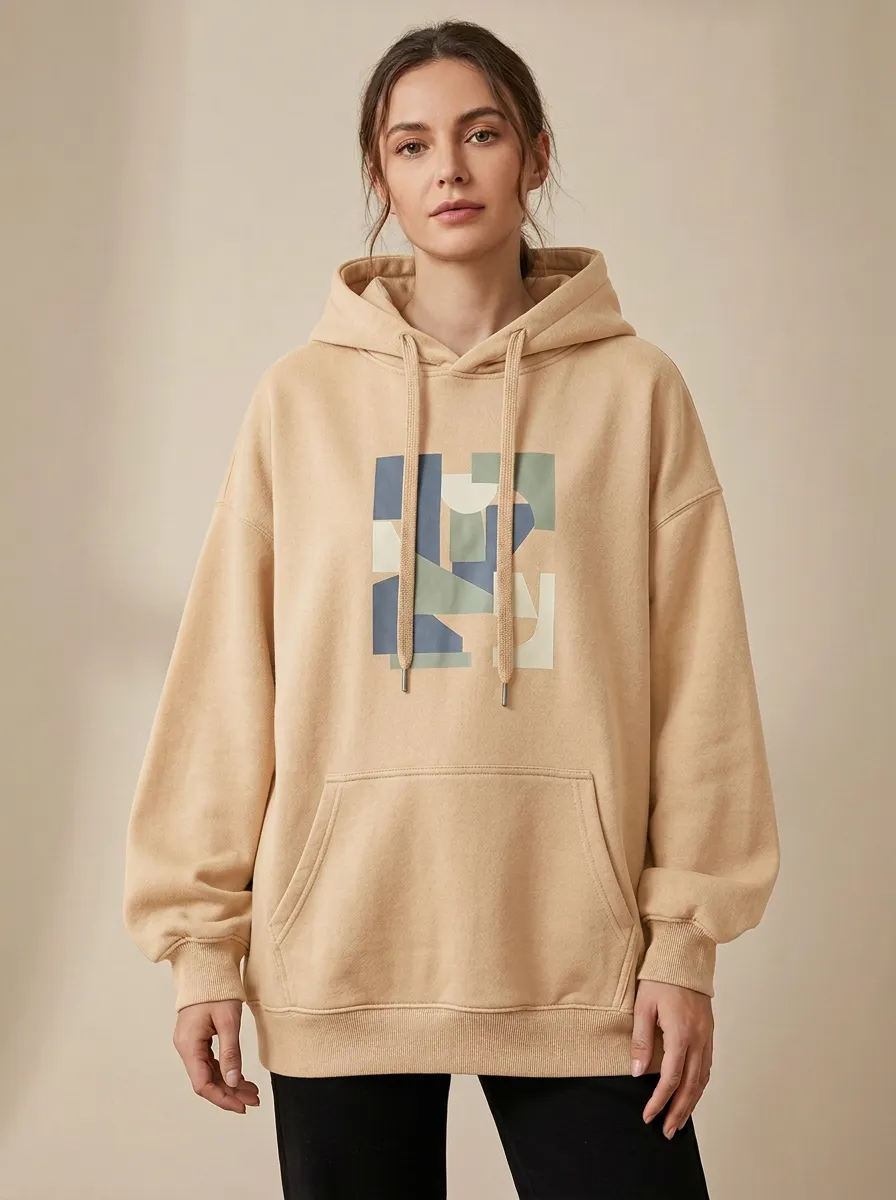 Everyday Fit Abstract Geometric Art Hoodie