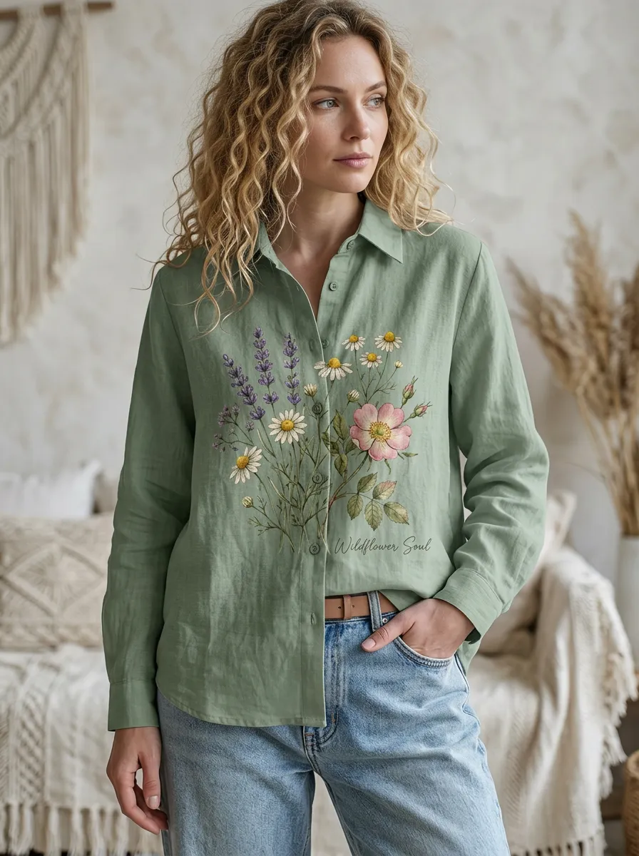 Wildflower Soul Lavender Casual Shirt