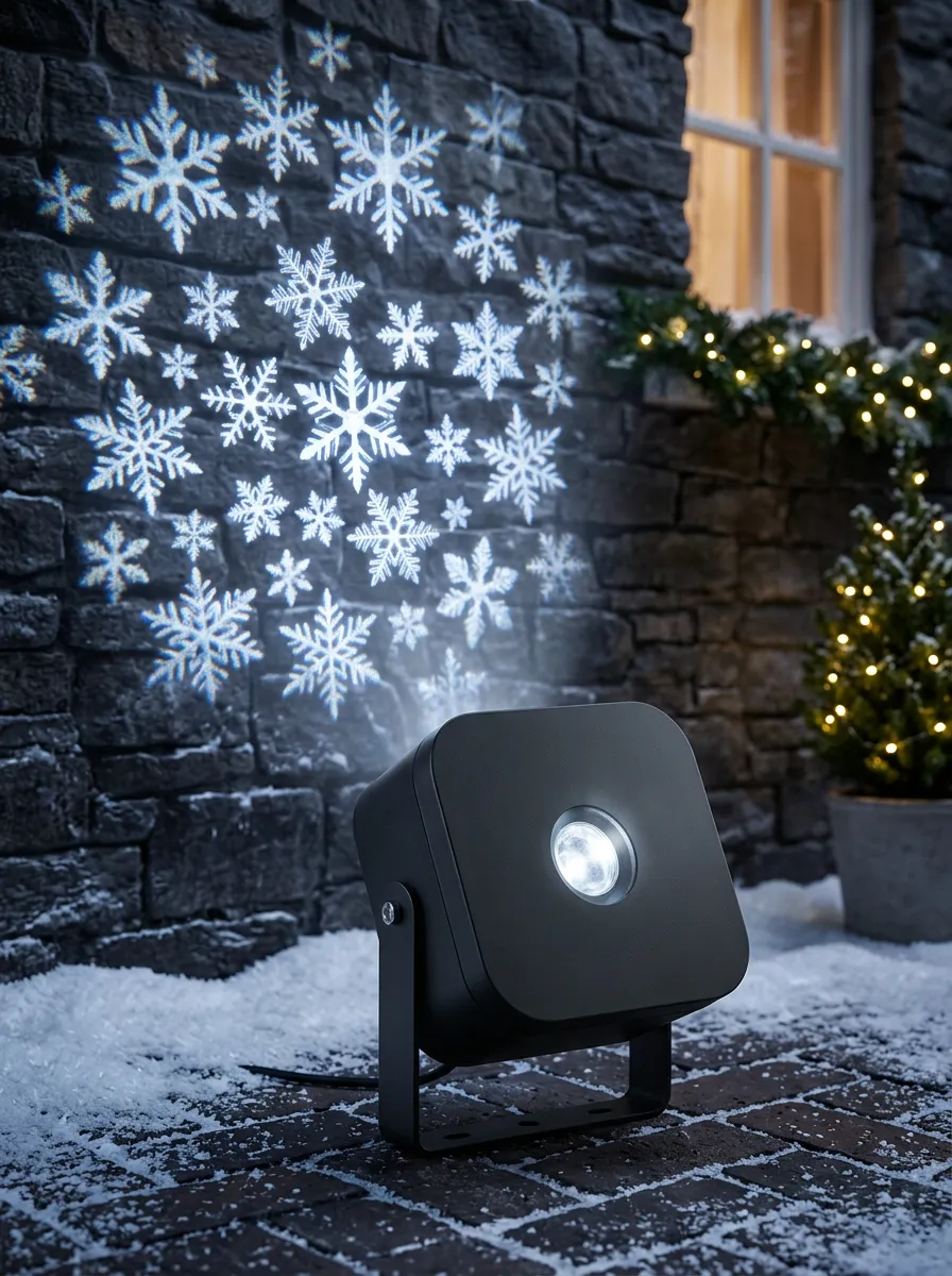 Rustic Snowflake Christmas LED Light Projector