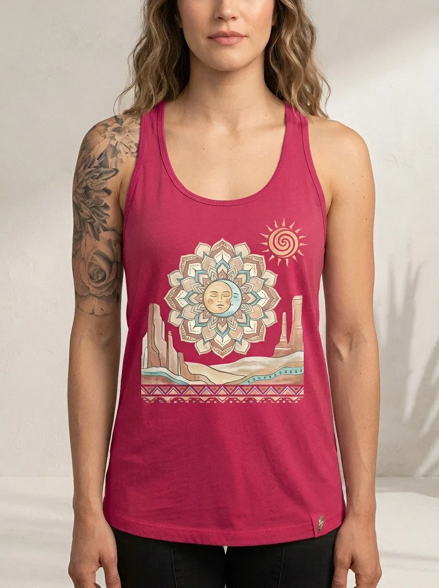 Boho Celestial Sun Tank Top