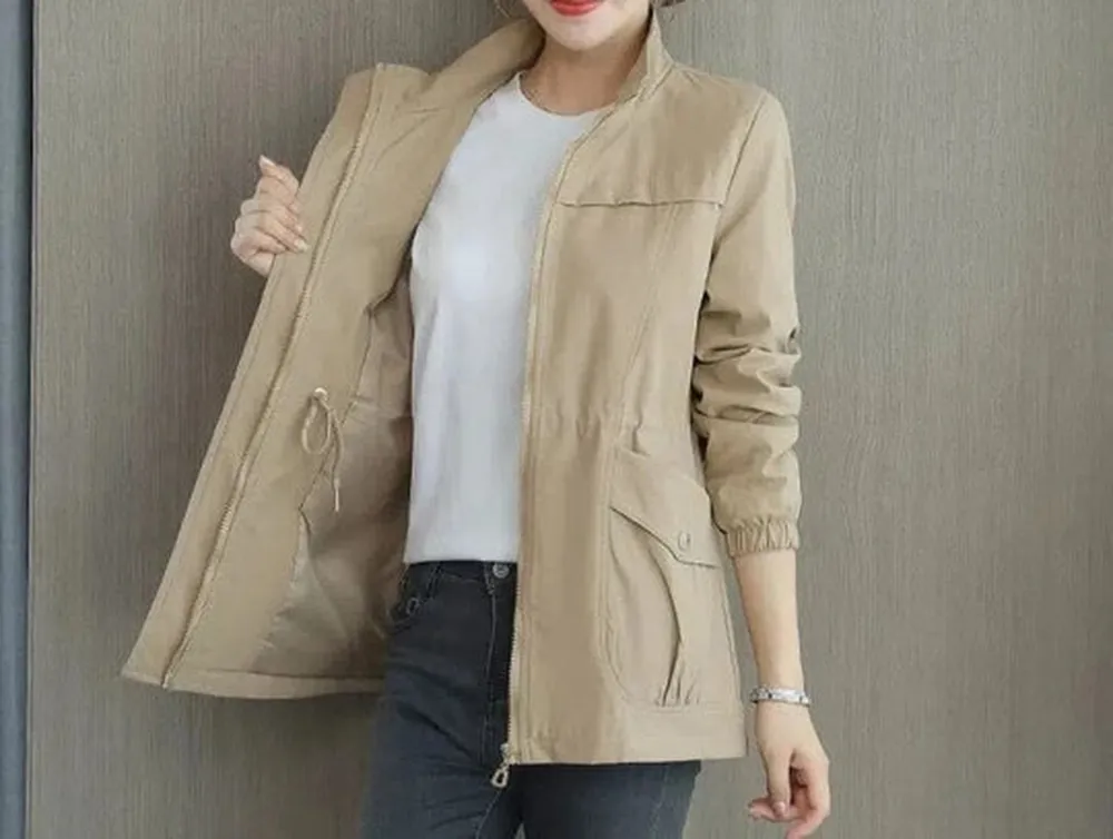 Relaxed Fit Waterproof Trench Coat