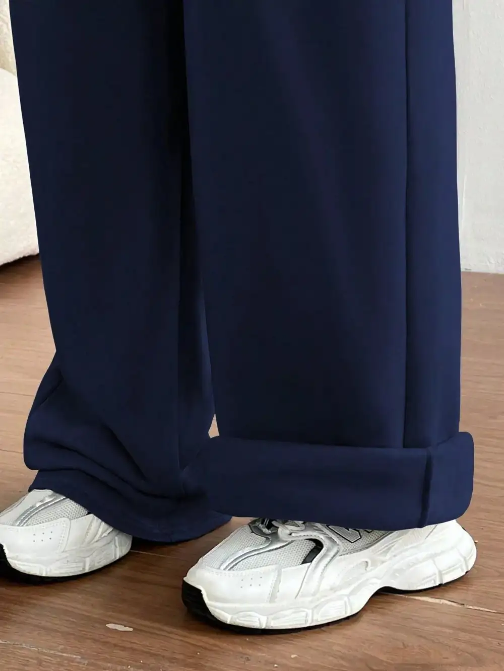 High Waist Drawstring Wide Leg Pocketed Casual Joggers