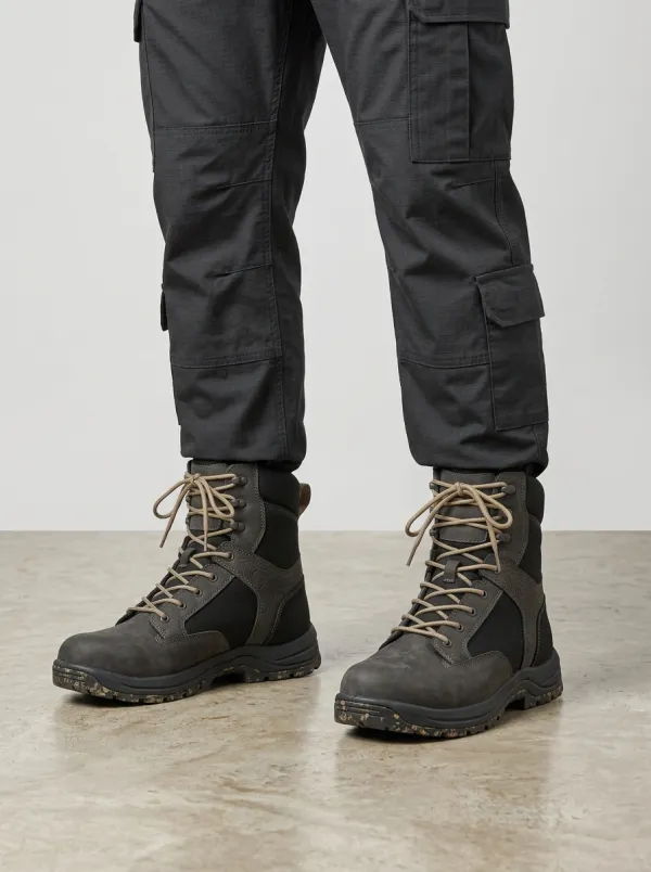 Unisex Outdoor Hiking Topographic Pattern Print Work Boots