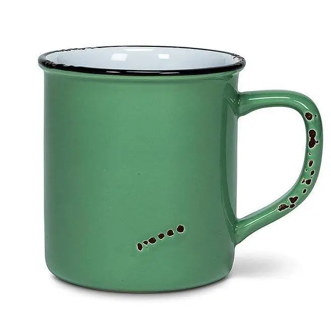 Vintage Enamel Style Stoneware Mug